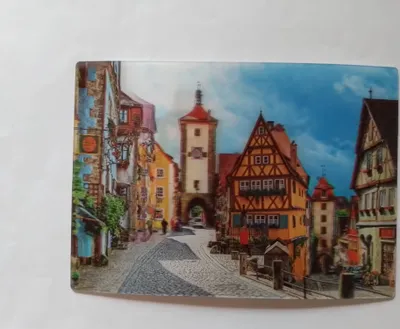 Produktbild von 3 D Ansichtskarte Rothenburg ob der Tauber, Plönlein, Postkarte Wackelkarte Hologrammkarte, Bayern