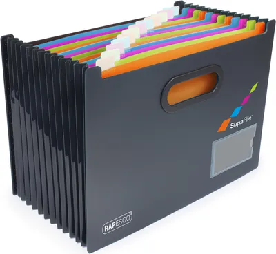 Produktbild von RAPESCO Fächermappe SupaFile DIN A4 13 Fächer schwarz