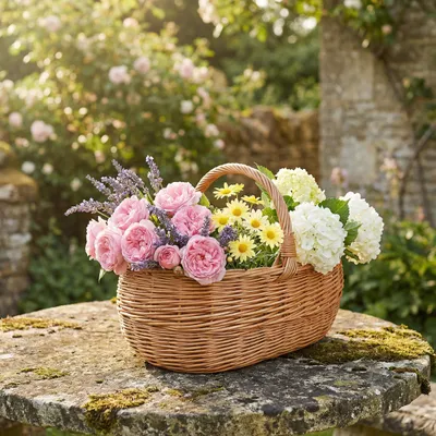 Produktbild von Creative Home Großer Picknickkorb Weidenkorb mit Henkel Einkaufskorb - 47 x 31 x 36 cm