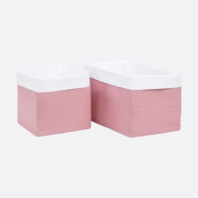 Produktbild von KraftKids Körbchen Musselin rosa 20 x 33 x 20 cm