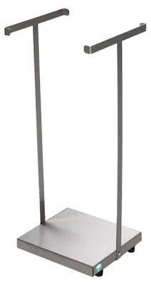 Produktbild von Robuster Abfallsammler ohne Deckel | Stationär | für 60/70 Liter Säcke | HxBxT 66,5x29x33cm | Edelstahl | Silber