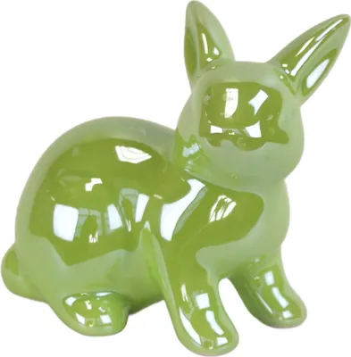 Produktbild von Keramikhase grün 7,4 cm