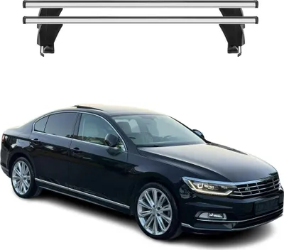 Image de Menabo Barres de toit Transversales pour VW Passat B8 2014-2020 Alu Gris 2x ABE