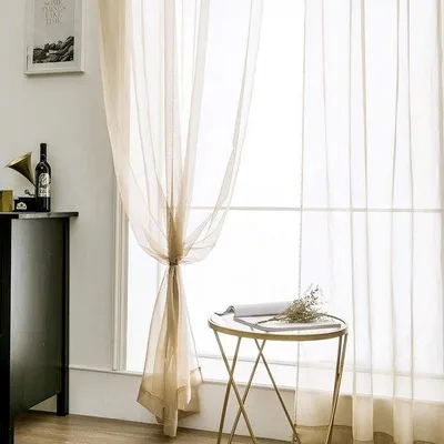 Zdjęcie produktu dla Przezroczyste bawełniane zasłony 140 x 260 cm