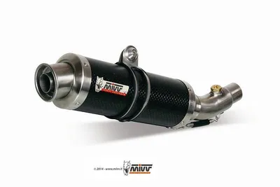 Imagen del producto de Silenciador deportivo Mivv GP SLIP-ON de fibra de carbono para YAMAHA YZF R25, modelo a partir de 2015