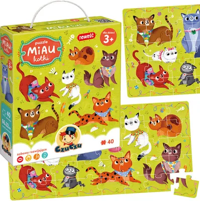 Produktbild von Puzzle 40 elementów Miau Kotki CzuCzu