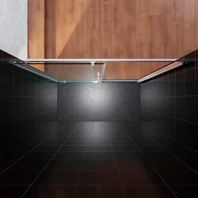 Produktbild von SONNI 130x185cm Schiebetür Dusche Klarglas Duschwand