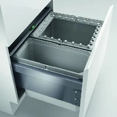 Produktbild von Naber, Cox® base 35 600-2. Abfallsammler, hellgrau, Höhe 360 mm - Mülleimer