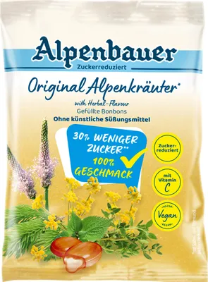 Produktbild von Alpenbauer Alpenkräuter Original gefüllte Bonbons zuckerreduziert 60g