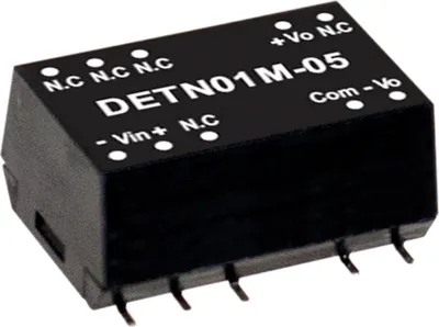 Produktbild von MEANWELL DETN01L-05, DC DC-Wandler, 5:+ -5V + -100mA