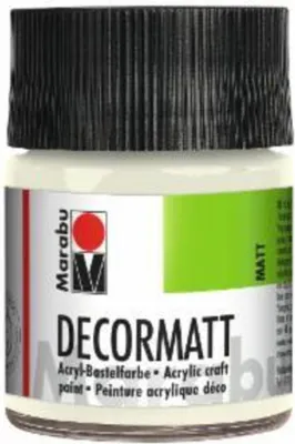 Produktbild von Decormatt Acryl - weiß 070 50 ml. Packung mit 6 Stück