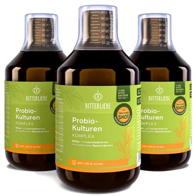 Produktbild von BitterLiebe Probio Kulturen Komplex - 3x 500 ml