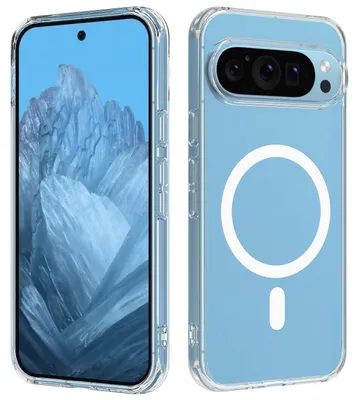 Produktbild von Mobigear Crystal – Transparente Handyhülle für Google Pixel 9 Pro mit MagSafe-Funktion, Hartschalenhülle, Rückseite – Transparent