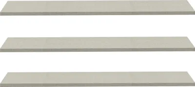 Produktbild von Forte Einlegeböden 3-er Set 80 90, Zubehör für Kleiderschränke, Holzwerkstoff, Grau Textilnachbildung, 86,5 cm breit x 42 cm hoch x 1,5 cm tief