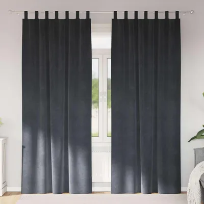 Obrázok produktu pre Zatemňovacie závesy 2 pcs Svetlosivá 140 x 245 cm Zamat