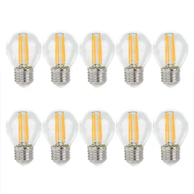 Produktbild von 10 x LED Filament Leuchtmittel Tropfen 4W = 40W E27 klar 500lm warmweiß 2700K