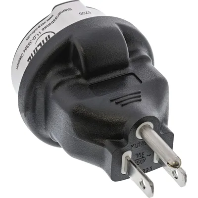 Produktbild von InLine Reiseadapter, USA Stecker auf Schutzkontakt Buchse, Schwarz, 83 g, 140 mm, 200 mm, 44 mm, 86 g
