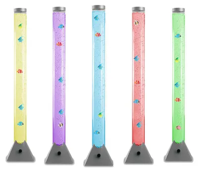 Produktbild von LED Deko Stehleuchte, Wassersäule, Deko-Fische, Höhe 120 cm