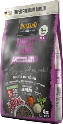 Immagine prodotto di Belcando 556415, Adulto, qualsiasi razza, medio (11-25 kg), piccolo (5-10 kg), mini (≤4 kg), olio di krill, agnello, pollame, 4 kg
