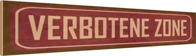 Produktbild von vianmo Holzschild 10x46 cm verbotene Zone Warnschild Hinweisschild