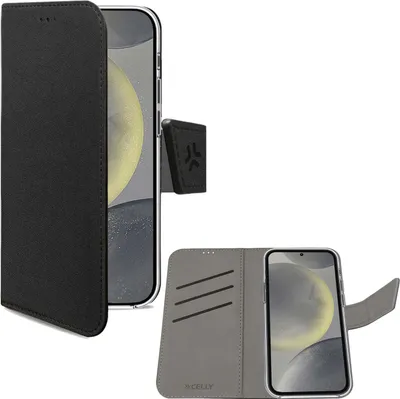 Produktbild von Celly WALLY, Geldbörsenhülle, Samsung, Galaxy S24 5G, 15,8 cm (6.2"), Schwarz