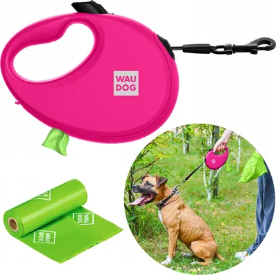 Produktbild von WAUDOG R-leash Automatische Hundeleine, Rosa, Größe M