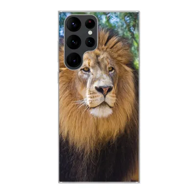 Produktbild von MuchoWow® Handyhülle Schutzhülle Hülle für Samsung Galaxy S22 Ultra Löwe - Natur - Tier Silikon Softcase Handy Hülle - Abbildung