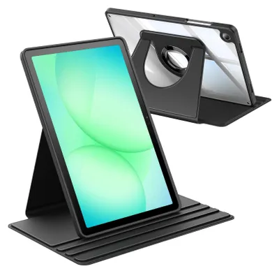 Produktbild von Fintie Drehbar Hülle für Samsung Galaxy Tab A11+ Plus 11" 2025 / Tab A9+ Plus 11 Zoll 2023 Tablet - Schutzhülle mit 360 Grad drehbarem Ständer und Auto Schlaf/Wach Funktion, Schwarz