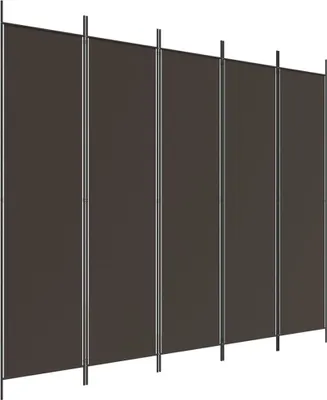Produktbild von vidaXL 5-tlg. Paravent Braun 250x200 cm Stoff