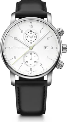 Produktbild von Wenger 01.1743.123 Herren-Armbanduhr, Edelstahl-Gehäuse, Leder-Armband