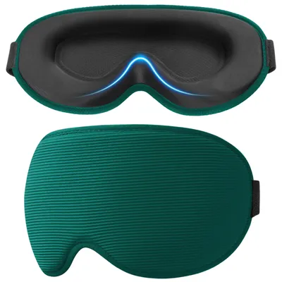 Produktbild von Schlafmaske für Seitenschläfer, verbesserte 3D-Schlafmaske mit verstellbarem Gummiband, lichtundurchlässig und atmungsaktiv, Augenmaske für Damen und Herren – dunkelblau
