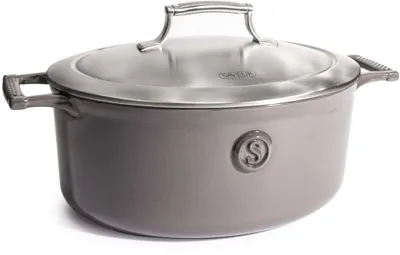 Produktbild von Saveur Selects - Voyage Ovale Kasserolle - Ø30 cm - Gusseisen - PFAS-frei - Induktion - Grau