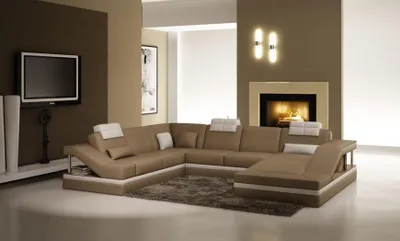 Produktbild von Ecksofa Ledersofa Polster Wohnlandschaft Couch Sofa Eckgarnitur U Form Moderne