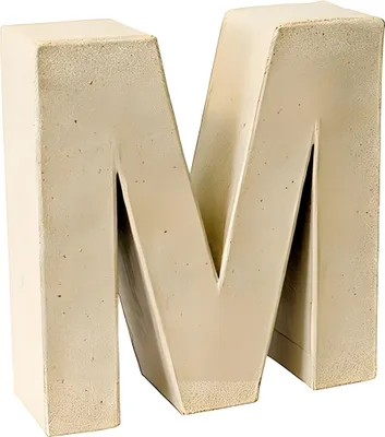 Produktbild von KNORR PRANDELL Papp-Buchstabe 3D M 175 x 17 x 55 cm Pappe natur