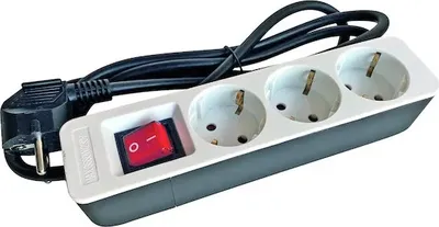 Produktbild von PROTEC.class PTSDS3wsgr Tischsteckdose 3-fach mit Schalter