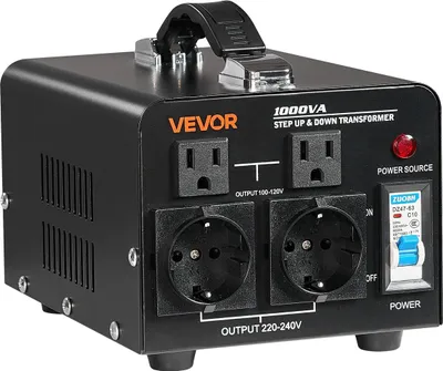 Produktbild von Spannungswandler-Transformator 1000 VA, Aufwärts-/Abwärtswandler 110 bis 220 V/220 bis 110 V