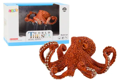 Obrázok produktu pre Figúrka obrovská chobotnica oranžová 10 cm