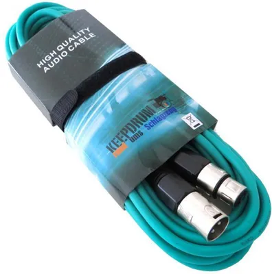Zdjęcie produktu dla keepdrum MC-001XX GR 6m kabel mikrofonowy XLR zielony