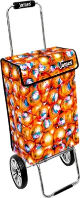 Obrázok produktu pre Nákupný vozík James - MOZARTKUGEL - robustný nákupný vozík s individuálnym dizajnom - jednofarebný: oranžový v prevedení: Chrome19