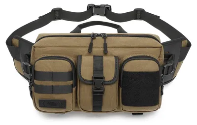 Brusttasche Militär-Stil, 30x7x17 cm, Khaki, L, wasserdicht