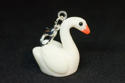 Produktbild von Schwan Charm Zipper Pull Anhänger Miniblings Ente Gans Schwäne Wasservogel weiß