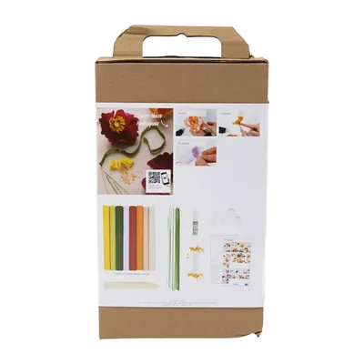 Immagine prodotto di Kit per la realizzazione di fiori in carta crespa, inclusi materiali e istruzioni