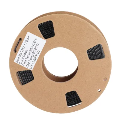 Obrázok produktu pre TPU vlákno 1,75 mm – Flexibilné vlákno pre 3D tlač, 95A, čierna, 250 g