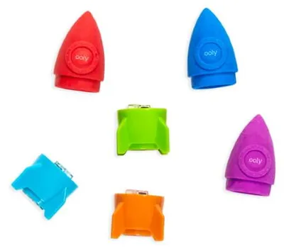 Produktbild von Ooly Radiergummi Rakete mit Spitzer, Lila/Grün