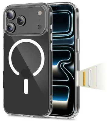 Image de Étui Tech-Protect Flexair Hybrid CC MagSafe pour iPhone 17 Pro Max - transparent