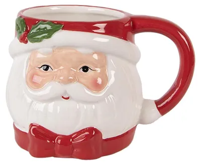Image de Clayre & Eef Tasse Père Noël 300 ml Blanc Céramique