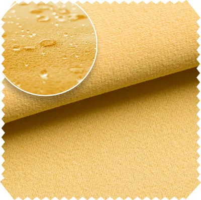 Produktbild von novely® TRITON - Microfaser Velours in Wildleder-Optik - Wasserabweisender Möbelstoff - Pflegeleichte Meterware 1lfm - Farbe: 18 Gelb
