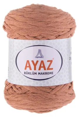 250g Strickgarn Büklüm Makrome Baumwollgarn beigerot