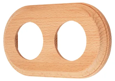 Immagine prodotto di Cornice retrò in legno di faggio a 2 scomparti I PR1 naturale