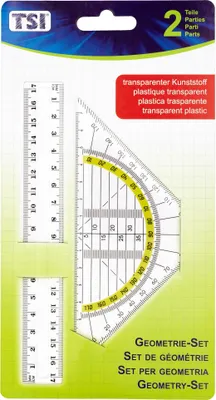 Produktbild von TSI Geoset mit Geodreieck 16 cm und Lineal 17 cm
